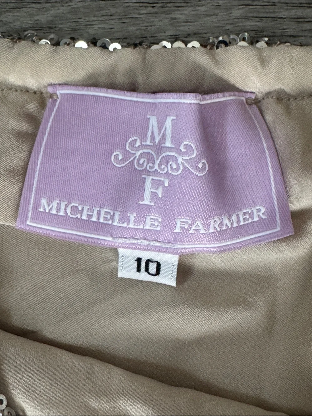 Michelle Farmer sequin mini skirt size 10